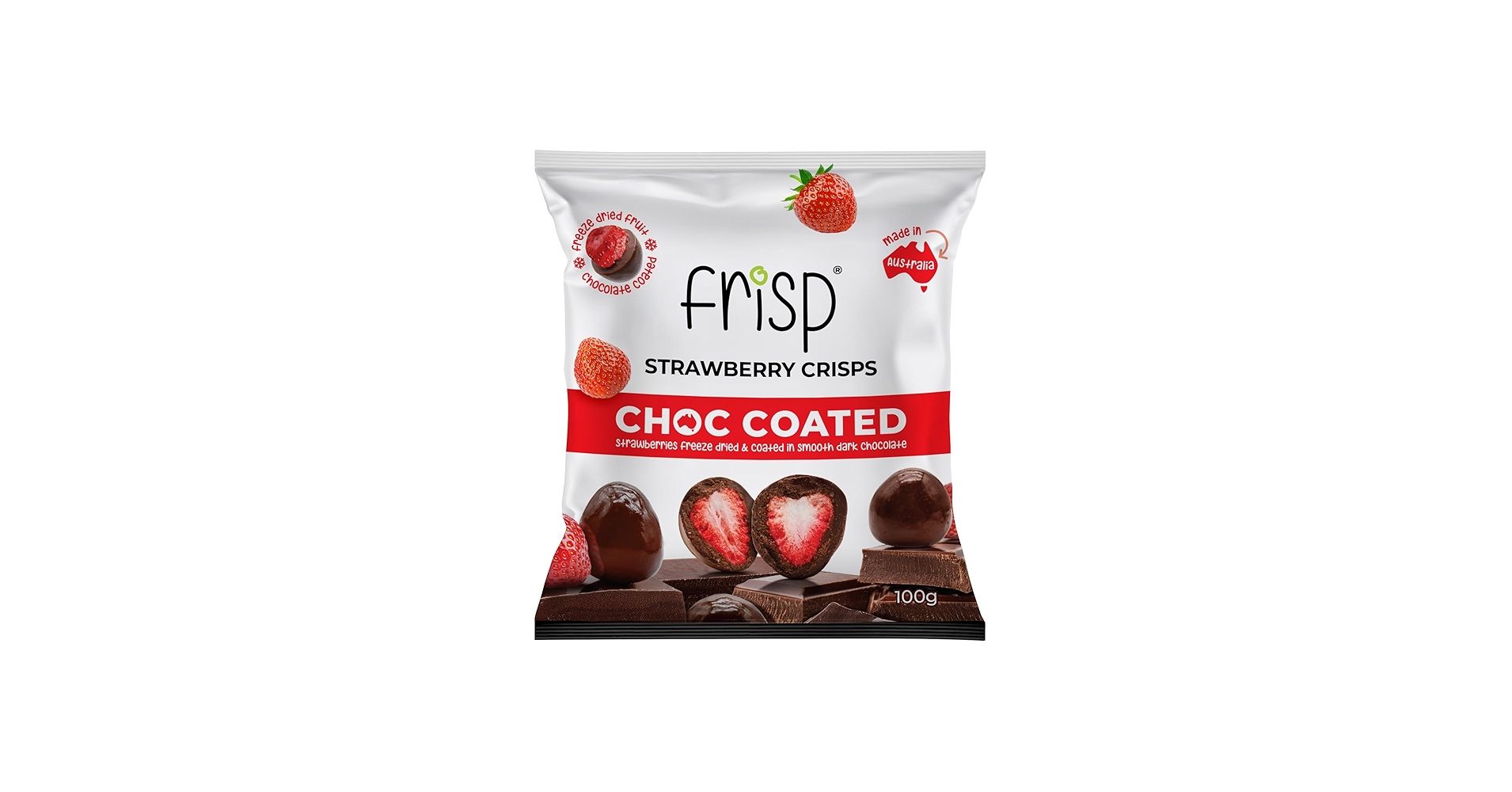 Frisp Strawberry Crisps Choc Coated